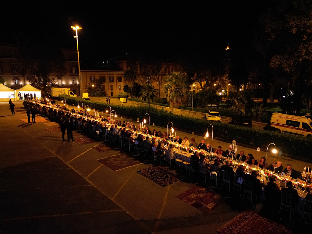 ''la cena dei 400'' di confcommercio incanta palermo, di dio: ''evento straordinario, unico nel suo genere''